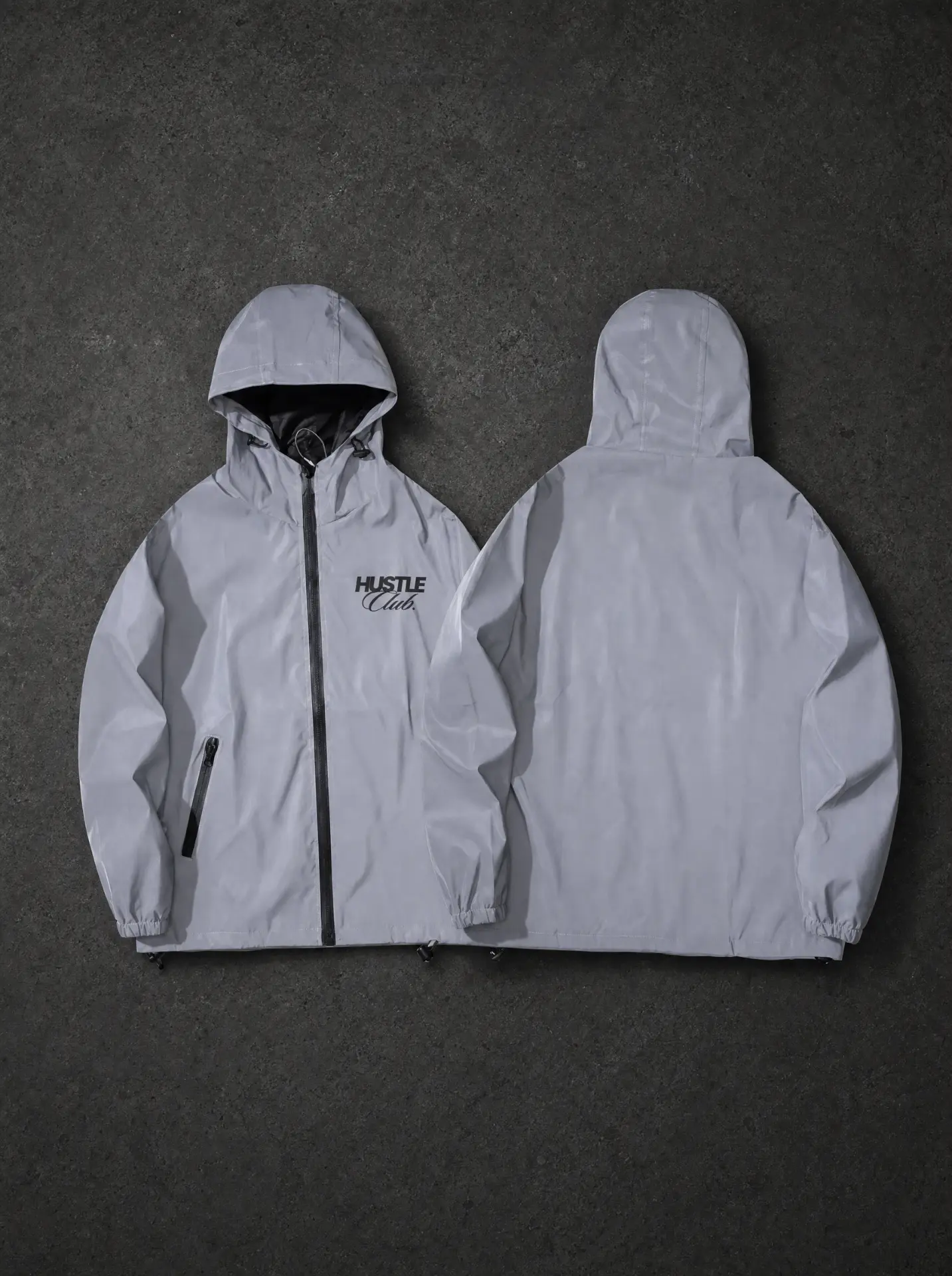 Veste réfléchissante Hustle Club, vues face et dos