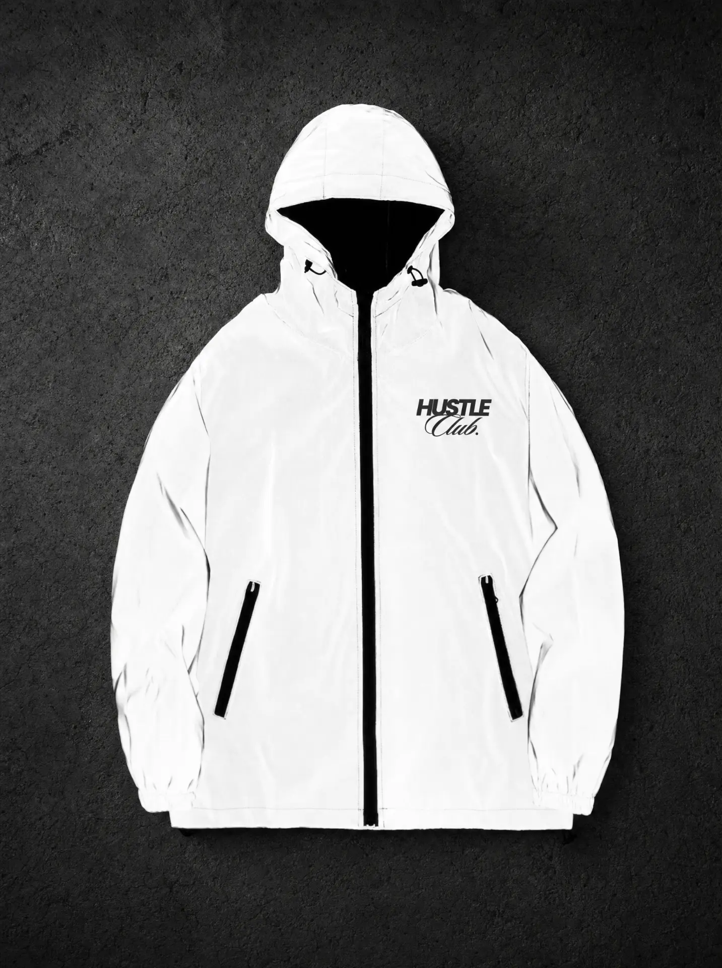 Veste réfléchissante Hustle Club, rendu réfléchissant de nuit